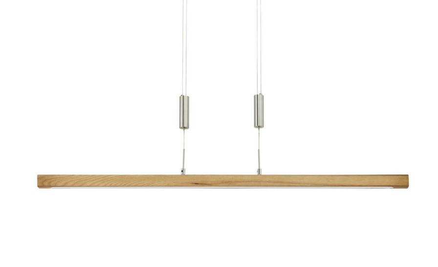 Deckenleuchten * | Home Story Led-Pendelleuchte, Holz