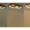 Deckenleuchten * | Trio Led-Deckenleuchte Schwarz/Goldfarben | 29|W