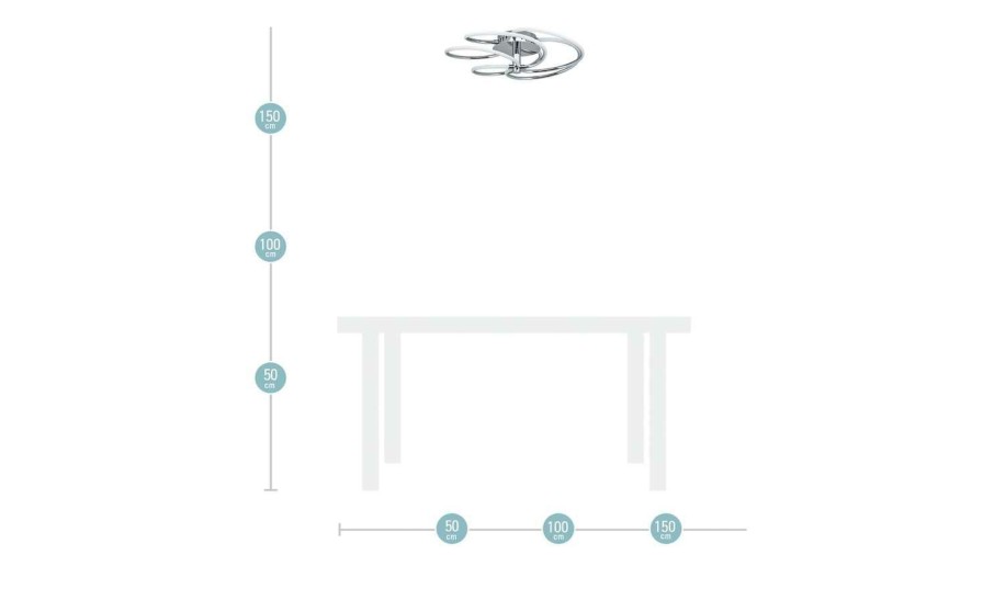 Deckenleuchten * | Meisterleuchten Led-Deckenleuchte, Chrom, 5-Flammig