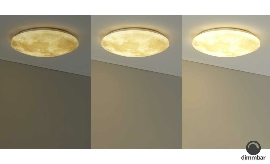 Deckenleuchten * | Trio Led-Deckenleuchte In Mondoptik `Klein | 22|W