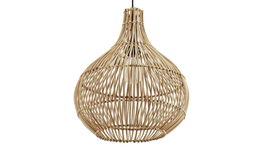 Pendelleuchten * | Home Story Rattan-Pendelleuchte, 1-Flammig