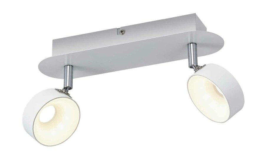 Deckenleuchten * | Khg Led-Spot, 2-Flammig Weis