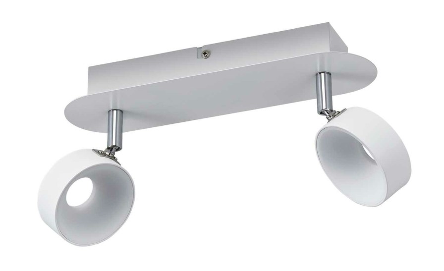 Deckenleuchten * | Khg Led-Spot, 2-Flammig Weis