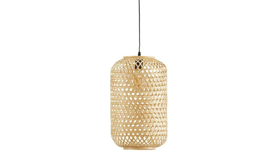 Pendelleuchten * | Home Story Pendelleuchte, 1-Flammig, Rattan-Geflecht, Natur Gros` | 169|Cm