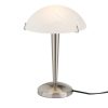 Tischlampen * | Khg Tischlampe Nickel Matt Mit Touchdimmer