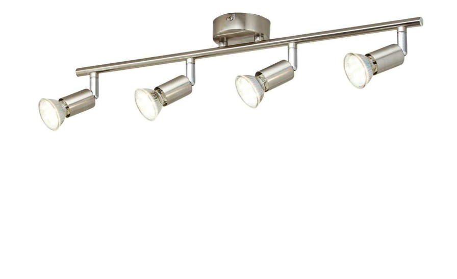 Deckenleuchten * | Khg Led- Deckenspot, 4-Flammig, Nickel Matt