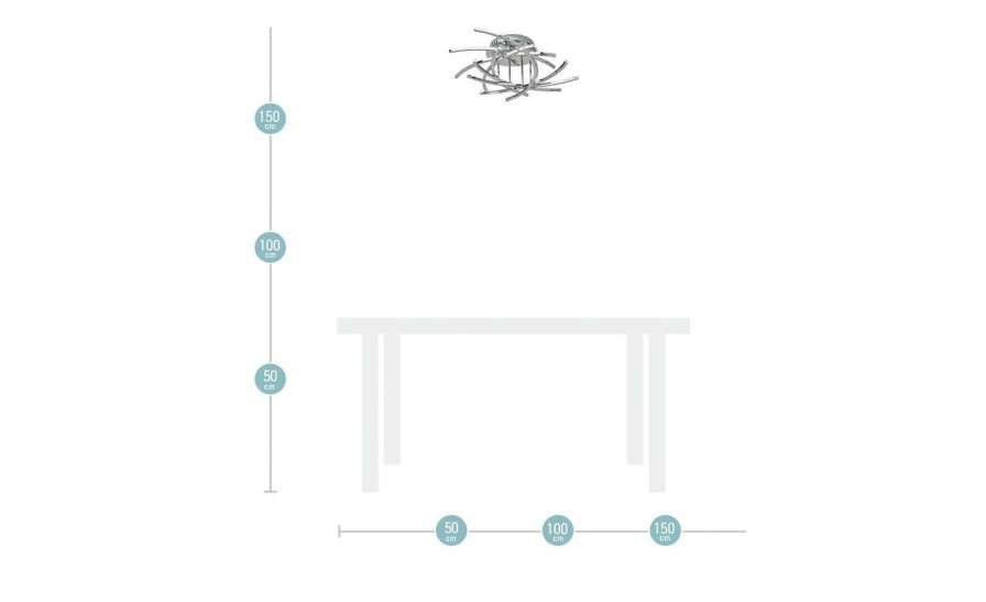 Deckenleuchten * | Meisterleuchten Led-Deckenleuchte, Chrom