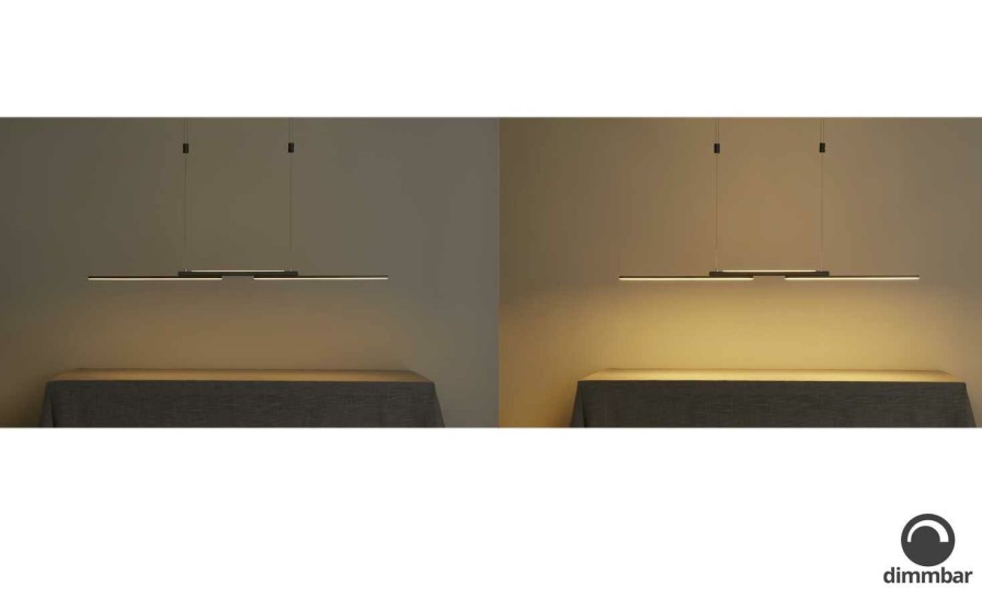 Deckenleuchten * | B-Leuchten Led-Pendelleuchte, Up&Down, Anthrazit