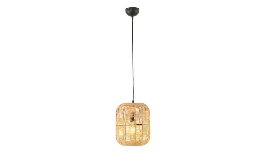 Pendelleuchten * | Trio Pendelleuchte, 1-Flammig, Sisal Braun | 25|Cm