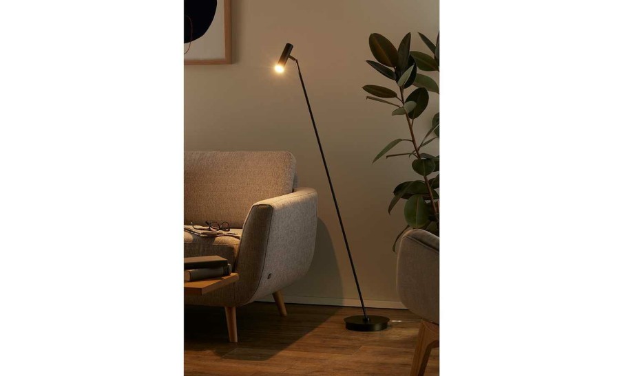 Stehlampen * | B-Leuchten Led-Stehleuchte, 1-Flammig, Schwarz