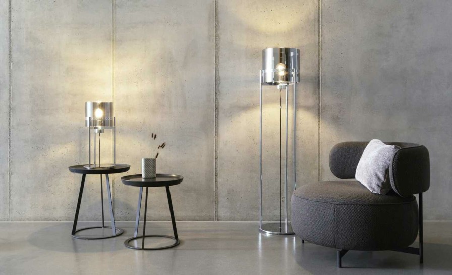 Tischlampen * | Tischleuchte Round Lights Chrome