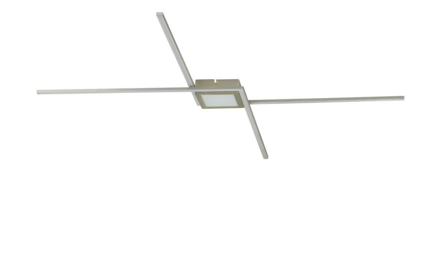 Deckenleuchten * | Trio Led Deckenleuchte, Nickel Matt