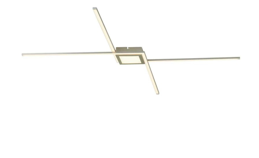 Deckenleuchten * | Trio Led Deckenleuchte, Nickel Matt