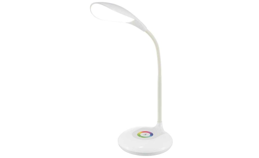 Tischlampen * | Led-Schreibtischleuchte Mit Rgb, Weis