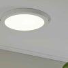 Deckenleuchten * | Led-Panel, Weis-Matt, Rund