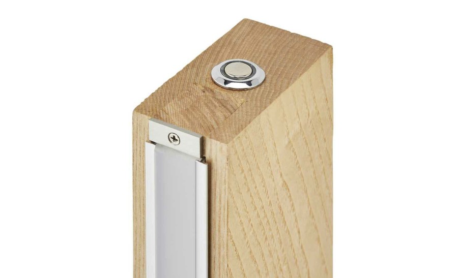 Stehlampen * | Home Story Led-Holz-Stehleuchte, Mit Dimmer