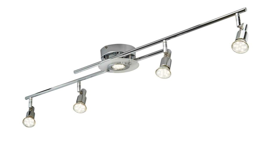 Deckenleuchten * | Khg Led- Deckenspot, 5- Flammig, Chrom