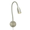 Deckenleuchten * | Fischer-Honsel Led-Wandleuchte, 1-Flammig, Nickel Matt