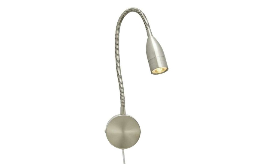 Deckenleuchten * | Fischer-Honsel Led-Wandleuchte, 1-Flammig, Nickel Matt