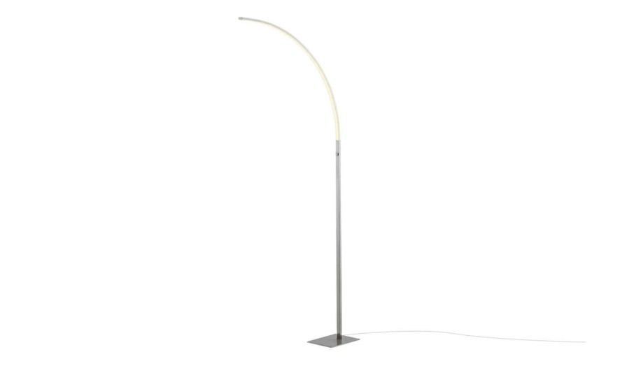 Stehlampen * | Khg Led-Stehleuchte, 1-Flammig, Nickel-Matt