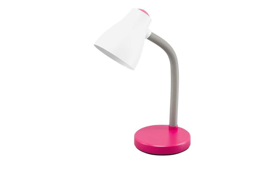 Tischlampen * | Khg Tischleuchte, 1-Flammig, Pink/Weis