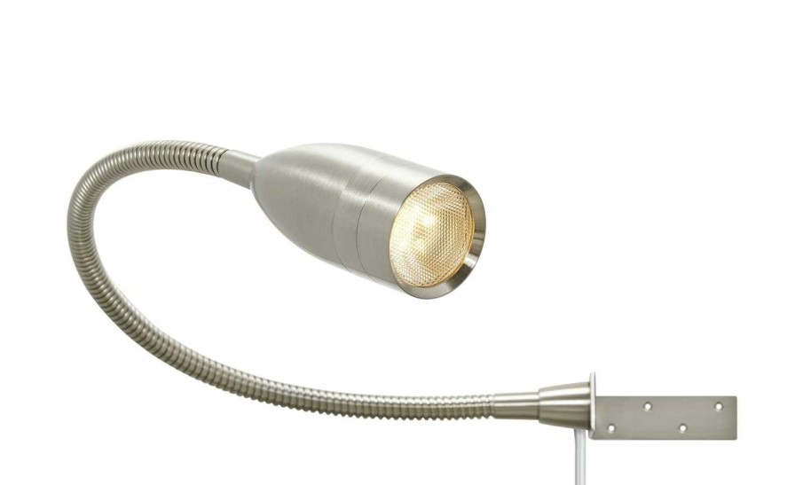 Deckenleuchten * | Fischer-Honsel Led-Bettleuchte, 1-Flammig, Nickel Matt