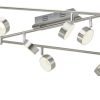 Deckenleuchten * | Khg Led-Spot, 6-Flammig, Nickel Matt