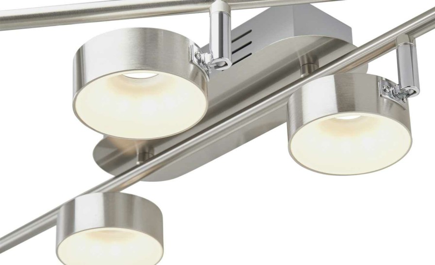 Deckenleuchten * | Khg Led-Spot, 6-Flammig, Nickel Matt