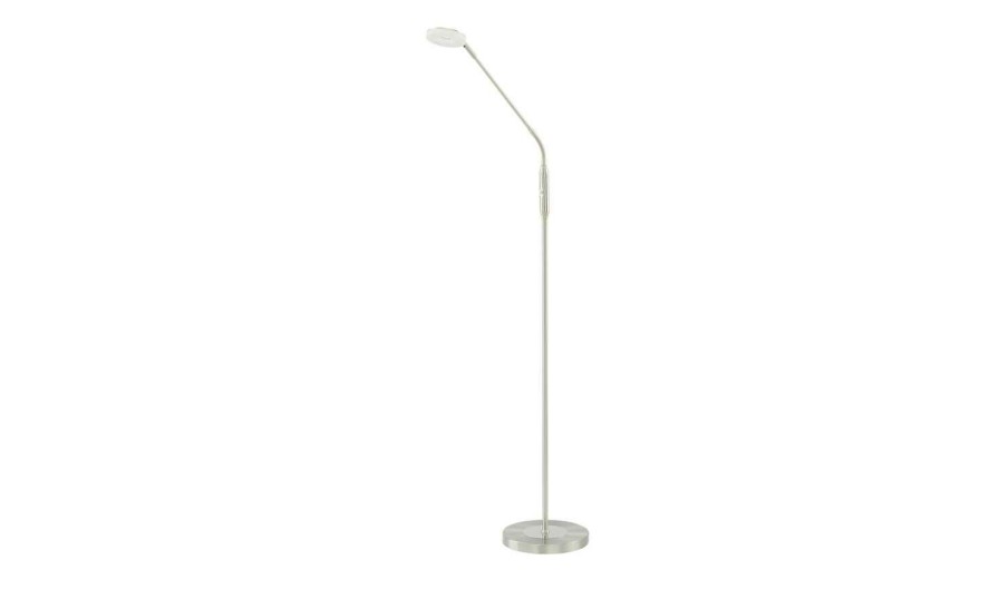 Stehlampen * | Fischer-Honsel Led-Leseleuchte, Nickel-Matt Mit Dimmer