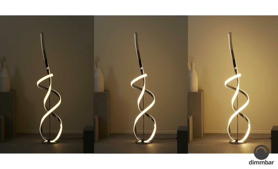 Stehlampen * | Wofi Led-Stehleuchte, 1-Flammig, Chrom