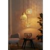 Pendelleuchten * | Home Story Rattan-Pendelleuchte, 3-Flammig