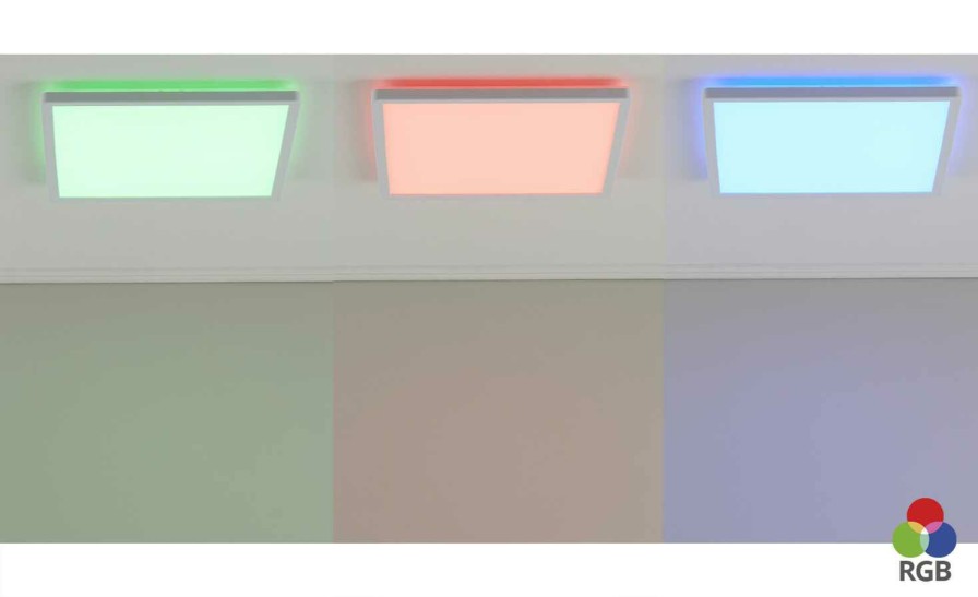 Deckenleuchten * | Led- Panel Weis Eckig, Mit Hintergrundbeleuchtung | 15|W